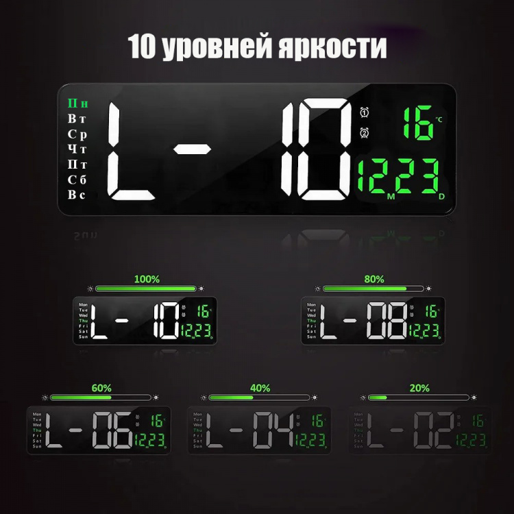 Орбита OT-CLW18 Красные часы настенные (температура)