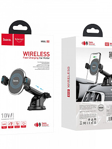 HOCO S12 Держатель для смартфонов + беспроводное ЗУ 10W (присоска)