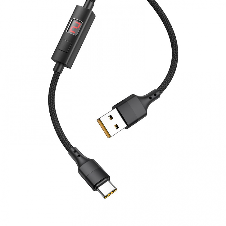 HOCO S13 Черный кабель USB 2.4A (TYPE C) 1.2м