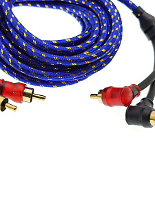 Межблочный аудио кабель 2RCA для авто 5 метров TDS TS-CAD08