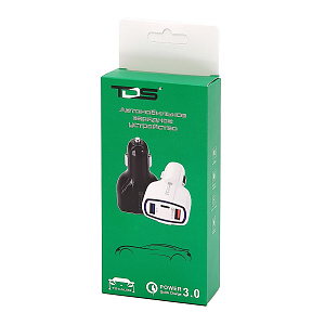 TDS TS-CAU33 Черный ЗУ авто USB (QC3.0,3500mA)