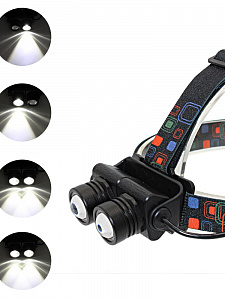 Патриот PT-FLG10 фонарь налобный (2L, 2*18650.,ZOOM)