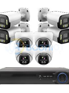 Готовый комплект видеонаблюдения на 8 IP камер 3MP Орбита OT-VNK06
