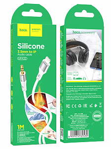 HOCO UPA22 Белый кабель аудио (штекер Lightning - штекер Джек 3,5мм) 1м