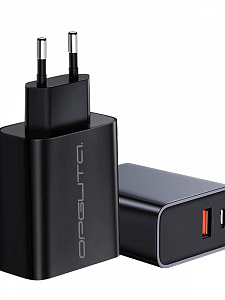 Зарядное устройство для телефона 15W адаптер на 2 гнезда Орбита OT-APU34 Черный