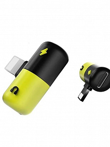 TDS GL-012 двойной адаптер/переходник для наушников (штекер Lightning - 2 гнезда Lightning)