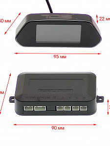 Парктроник автомобильный система парковки 4 датчика и дисплей TDS TS-CAS11 Черный