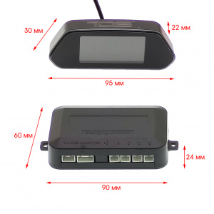 Парктроник автомобильный система парковки 4 датчика и дисплей TDS TS-CAS11 Черный