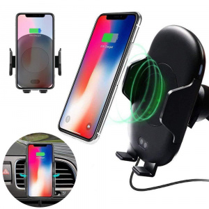TDS TS-CAA04(C10) Держатель для смартфонов + беспроводное ЗУ 7.5W (в воздуховод)