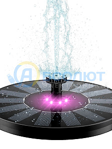 Фонтан садовый на солнечной батареее с подсветкой 16 см, Огонёк OG-HOG16