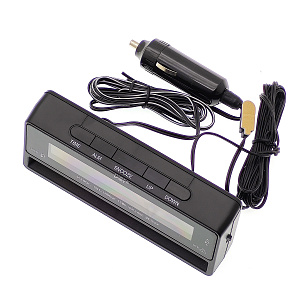 Часы автомобильные с подсветкой, вольтметром и термометром VST 7010V