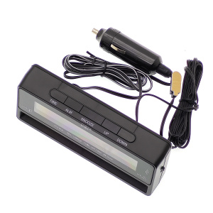 Часы автомобильные с подсветкой, вольтметром и термометром VST 7010V