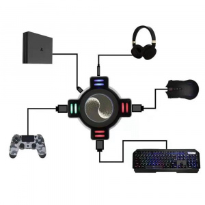 Орбита OT-PCR22 концентратор USB 2.0 (4 USB, 3.5мм)