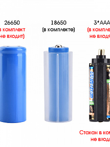 Патриот PT-FLR25 фонарь ручной (1L, 18650.,ZOOM)