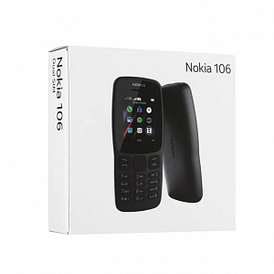 NOKIA 106 Черный телефон кнопочный (2G, 2SIM, TA-1114)