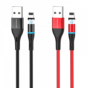 BOROFONE BU16 Красный кабель магнитный USB 2.4A (iOS Lighting) 1.2м