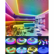 Огонек OG-LDL45 LED лента адресная RGB 5м (SMD5050,WS2812,3pin,5В, IP20)