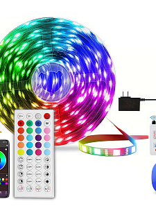 Светодиодная лента с контроллером Bluetooth 10 метров Огонёк OG-LDL51