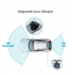 TDS TS-CAR46 автовидеорегистратор зеркало+камера