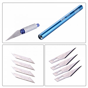 Канцелярский нож со сменными лезвиями Патриот PT-INO03