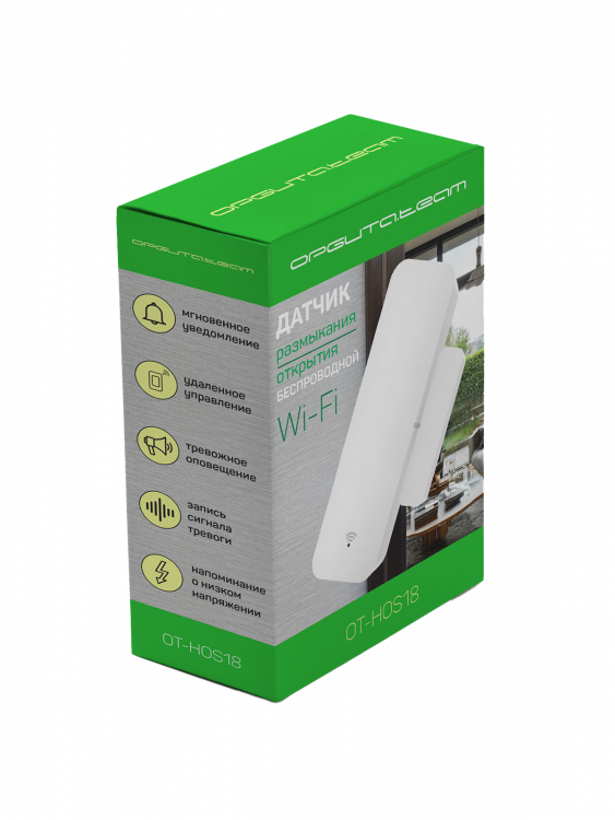 Умный Wi-Fi датчик открытия закрытия окон и дверей с Алисой OT-HOS18