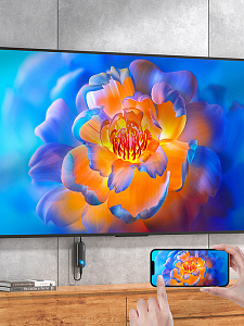 HOCO UA23 Черный Wi-Fi видео видеоадаптер 4К/30Гц (штекер HDMI - гнездо TYPE-C) 0.5м