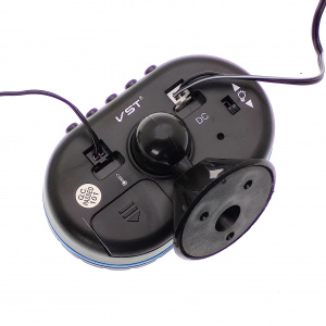 Часы автомобильные с подсветкой, вольтметром и термометром VST 7009V-5