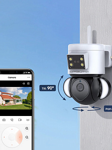 Камера видеонаблюдения уличная с сим картой и микрофоном 4 Mp Орбита OT-VNI52