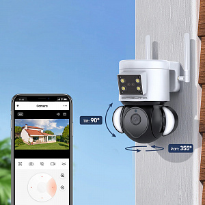 Камера видеонаблюдения уличная с сим картой и микрофоном 4 Mp Орбита OT-VNI52