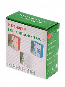 VST 887Y-1 Красные часы настольные (без блока)