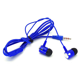 Орбита OT-ERG03 Синие наушники вакуум-гарнитура (3.5мм)