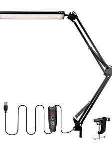 Лампа настольная для школьника на струбцине Огонёк OG-LDP37