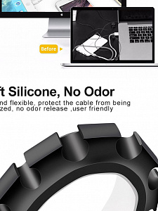 Орбита OT-OK02 Серый органайзер для кабелей (3шт)