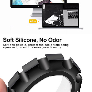 Орбита OT-OK02 Серый органайзер для кабелей (3шт)