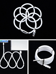 Орбита OT-SMI27 Белый кабель USB 2.4A (iOS Lightning) 1м