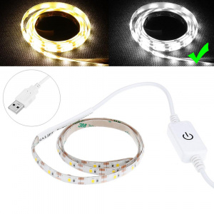 Огонек OG-LDL10 Белая 2835 светодиодная лента 0,3м (USB)