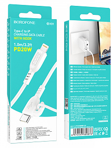 BOROFONE BX91 Белый кабель PD20W (iOS Lighting-TYPE-C) 1м