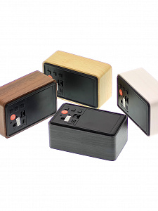 VST 863-1 Красные часы настольные (ЧЁРНЫЕ)(без блока)