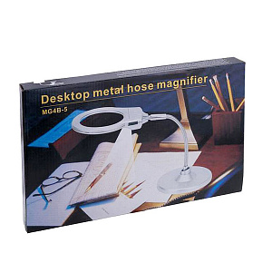 Лупа настольная с подсветкой на гибкой ноге Орбита INL50