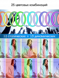 Кольцевая лампа RGB со штативом, пультом 26см Огонёк OG-SMH06