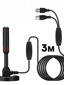 Антенна комнатная для цифрового ТВ с магнитом Орбита OT-ANT01