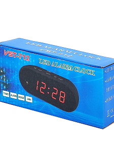 Часы электронные настольные от сети с будильником VST 712-2 Зелёные