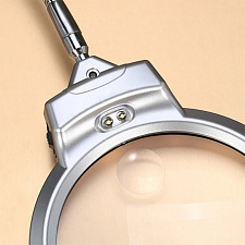 Лупа настольная с подсветкой на гибкой ноге Орбита INL13