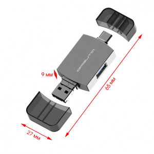 Орбита OT-PCR25 картридер OTG (TF, SD, microUSB, Type-C)