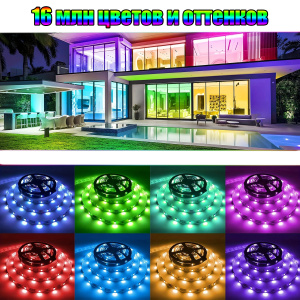 Светодиодная лента с USB контроллером Bluetooth 10 метров Огонёк OG-LDL52