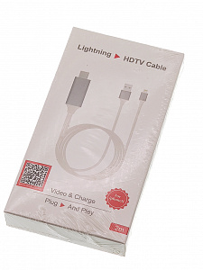 Орбита OT-AVW49 кабель (штекер HDMI - штекер LIGHTNING) 2м