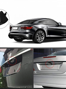 Камера заднего вида автомобильная врезная 500ТВЛ TDS TS-CAV14 Черная