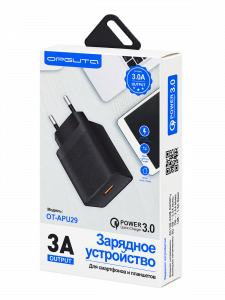 Зарядное устройство для телефона с быстрой зарядкой Орбита OT-APU29 Черный