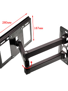 Кронштейн для телевизора настенный поворотный до 40 дюймов Орбита OT-HOD09