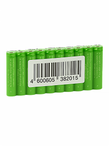 Аккумулятор пальчиковый AA R6, 900мАч, 1.2V выпуклый пин, 10шт Орбита